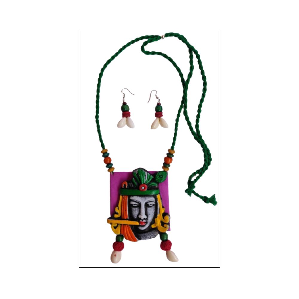 Handmade Terracotta Jewelry Set - Image 4